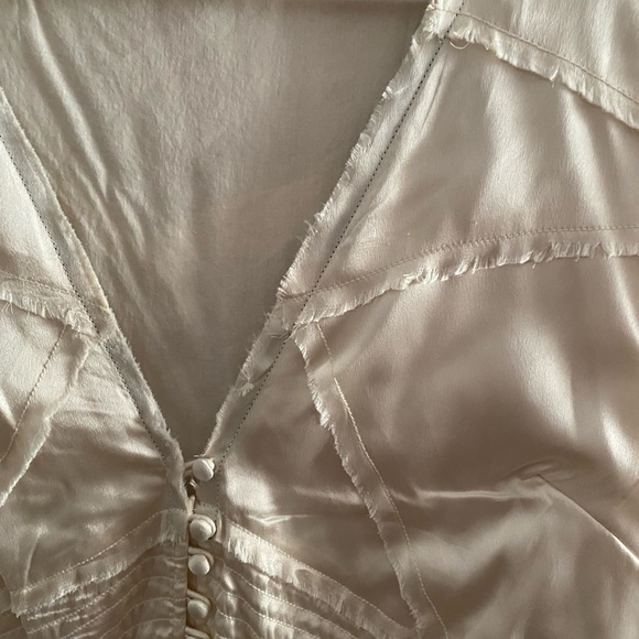 Topshop Satin Button Up Midi Dress w/Embelishments - Picture 8 of 8